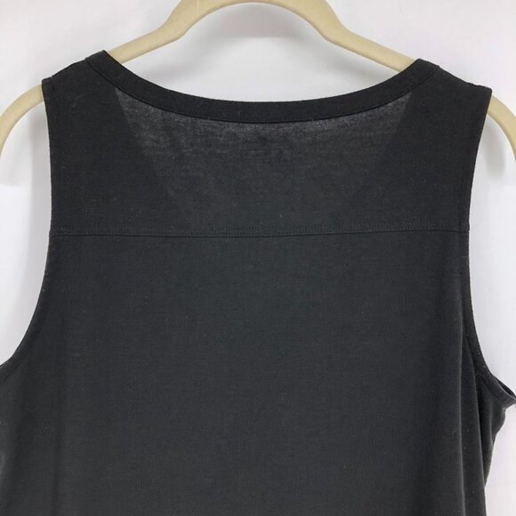 Eddie Bauer Black Sleeveless 1/4 Button Top Size M - Picture 8 of 16